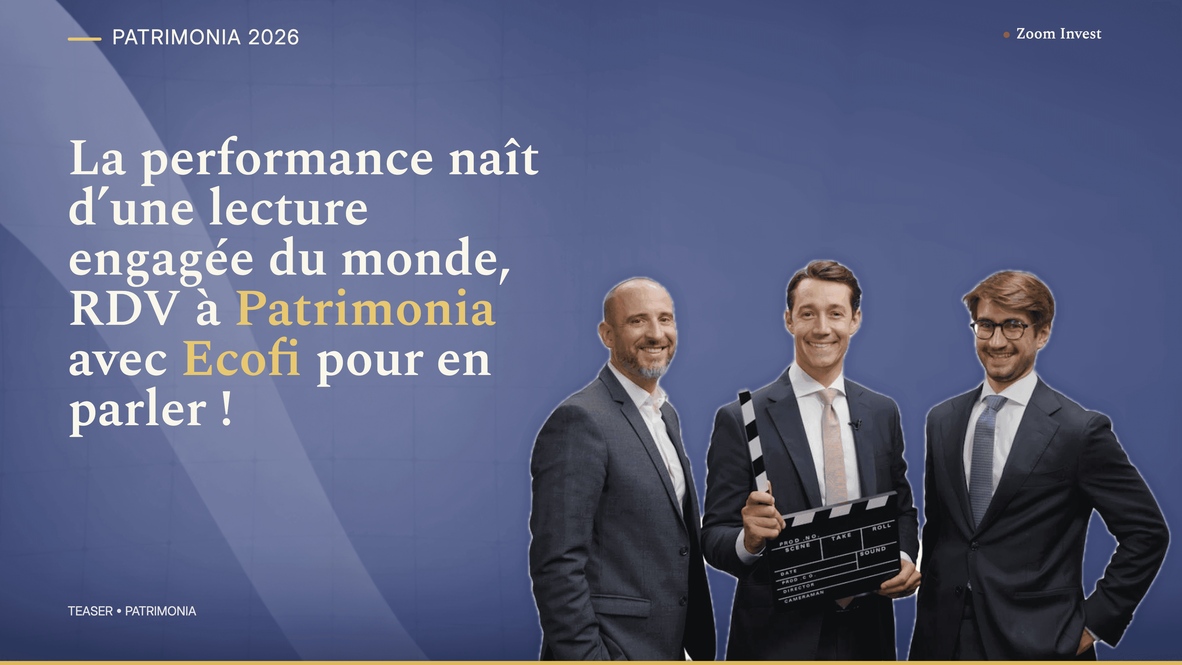La performance naît d’une lecture engagée du monde, RDV à Patrimonia avec Ecofi pour en parler !